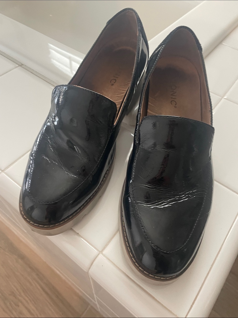 Vionic Kensley Black Patent Leather Women's Slip-On Loafers
